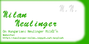 milan neulinger business card